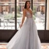 Yolanda Beaded Tulle Gown - Silver