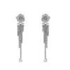 Katia Silver Flower Drop Earrings