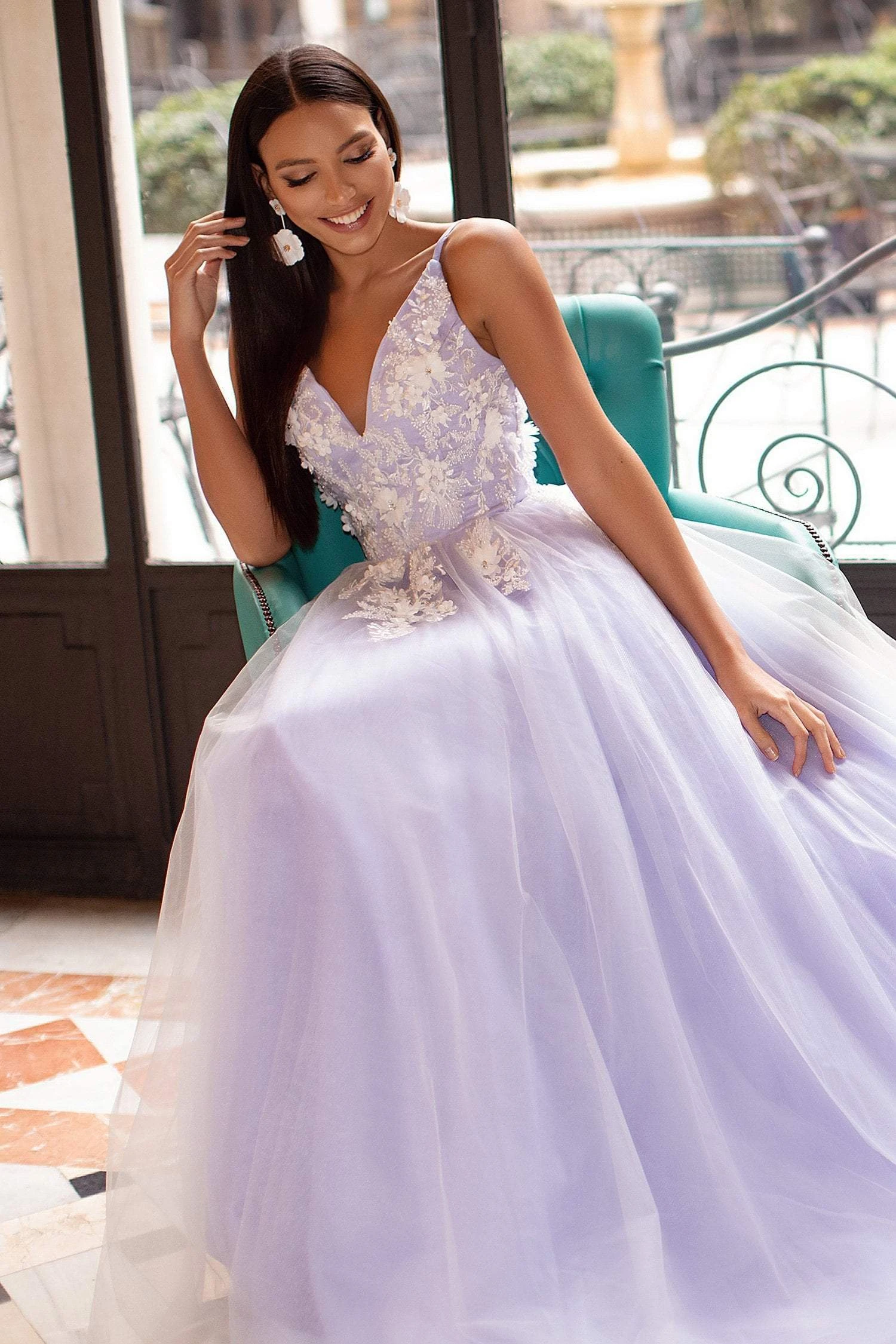 Ysabelle Tulle Gown - Lilac - Image 6