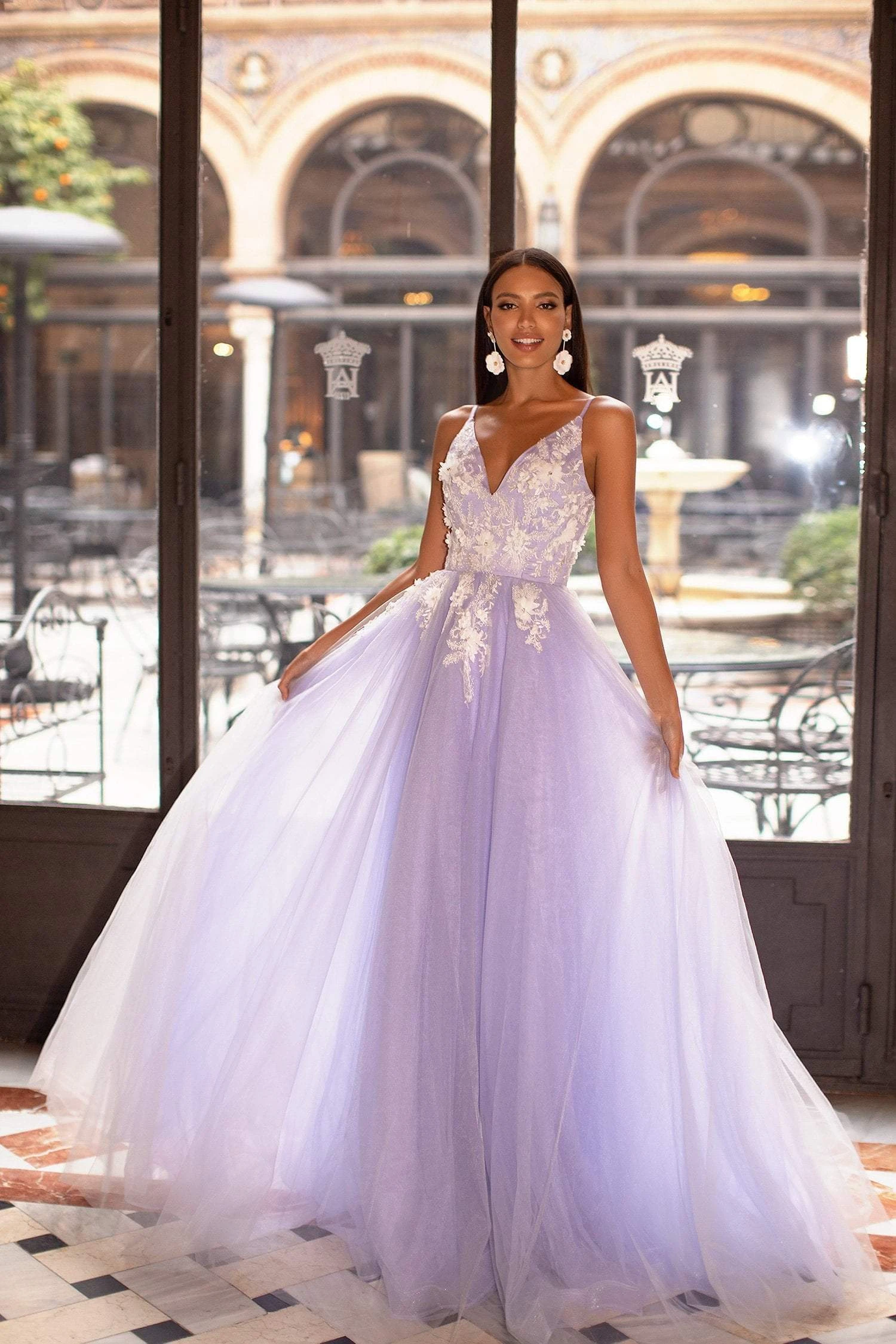 Ysabelle Tulle Gown - Lilac - Image 4