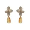 Beatrice Amber Pendant Earrings