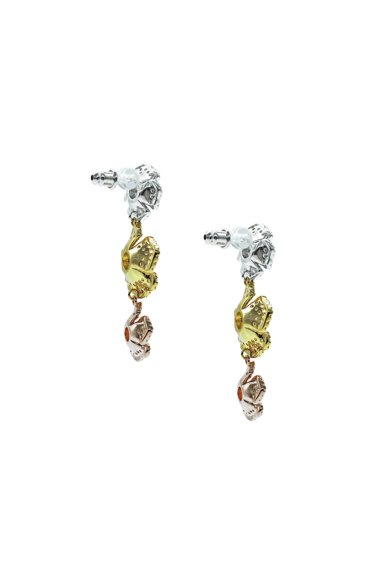 Perla Floral Trio Earrings - Image 2
