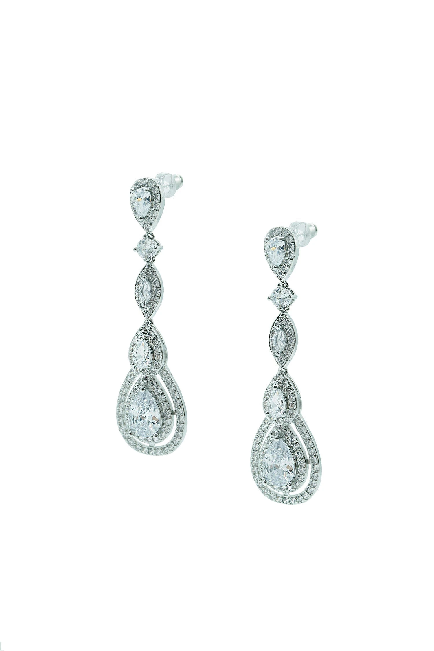 Manon Silver Teardrop Earrings - Image 2